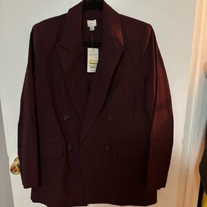 a new day Women's Burgundy Blazer